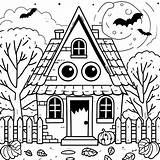 Adorable Haunted House coloring Page  Download Print Or Color Online sketch template