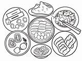 Chinese Food Coloring Page For Kids  Free Printable food sketch template