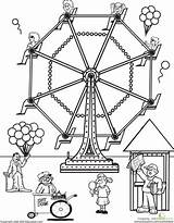 Ferris Wheel Coloring Pages Printable sketch template