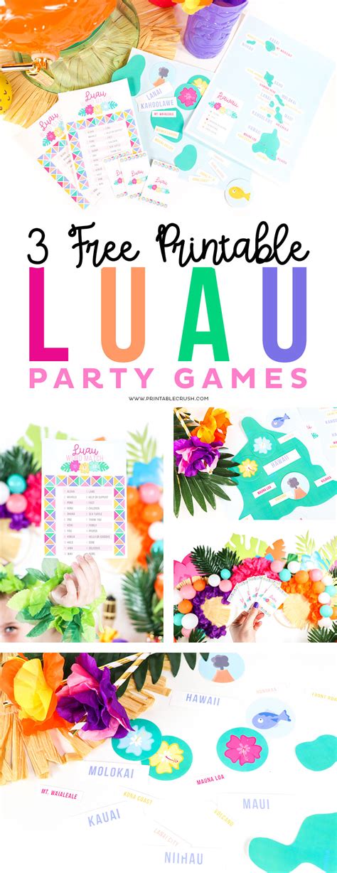 Three Free Printable Luau Party Games - Printable Crush Party Printables