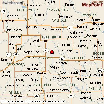 Lidderdale, Iowa Area Map & More