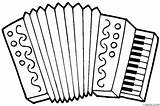 Music Beautiful Accordion Coloring Page » Turkau sketch template