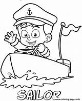Professions Sailor Coloring page Printable sketch template