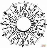 Disegno Di Mandala Son Sole Da Colorare  Disegni E sketch template