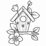 Beautiful Birdhouse Design Coloring Page · Creative Fabrica sketch template