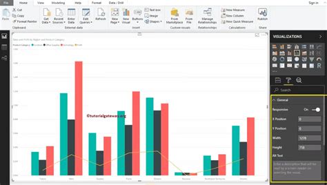 Format Power BI Line and Clustered Column Chart