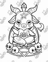 12 Pastel Goth Coloring Pages Cute And Creepy Page  Etsy sketch template