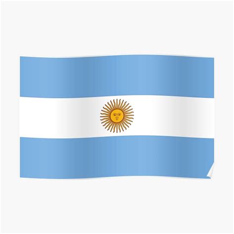 "Flag of Argentina, Bandera de la Argentina" Poster for Sale by Alma-Studio | Redbubble