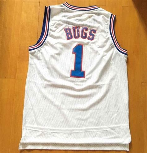 BUGS BUNNY 1 jersey Space Jam White Tune Squad Basketball BUGS 1 jersey ...