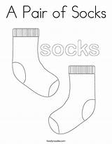 A Pair Of Socks Coloring Page  Twisty Noodle sketch template