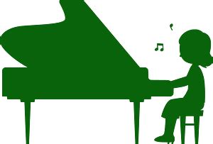 Young Boy is Playing the Piano silhouette - Free Vector Silhouettes ...