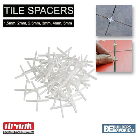 Tile Spacers Floor, Wall Tiling 1.5mm, 2mm, 2.5mm, 3mm, 4mm & 5mm ...