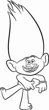 Branch Trolls Coloring Page Pages sketch template