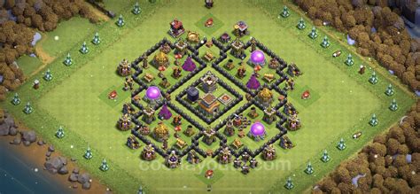 Trophy (Defense) Base TH8 with Link, Anti 2 Stars, Anti Everything - Clash of Clans - Town Hall ...