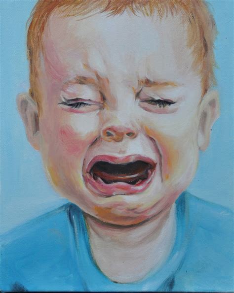 Sihyun Art: Baby 1 - Crying ( oil painting)