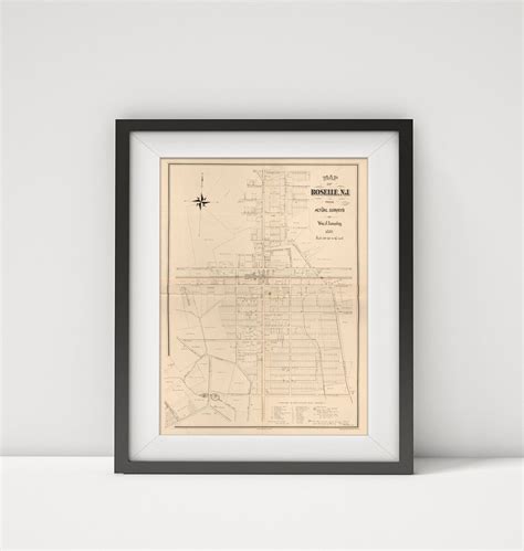 Map 1887 Map of Roselle N.J.: From Actual Surveys - Etsy