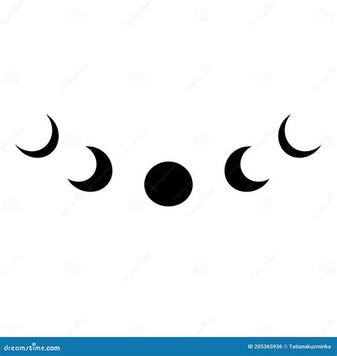 Black Moon Phase Logo. Simple Moon Symbol Isolated Icon. Lunar Phases ...