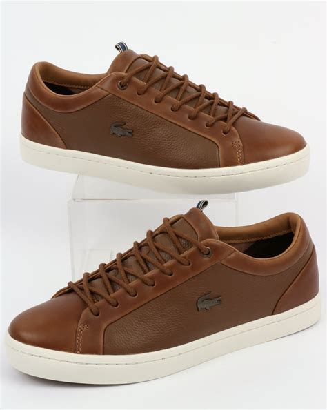 Lacoste Footwear Straightset Trainers Light Brown,shoes,leather,low