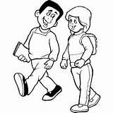 Walking Coloring Pages At GetDrawings  Free Download sketch template