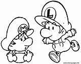 Baby Mario And Luigi S6611 Coloring Page Printable sketch template