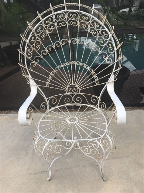 Vintage Wrought Iron Peacock Chair for Sale in Boca Raton, FL - OfferUp