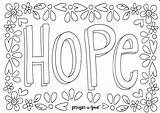 A HOPEful And Blank Canvas Color Our HOPE Postcard Send To  sketch template