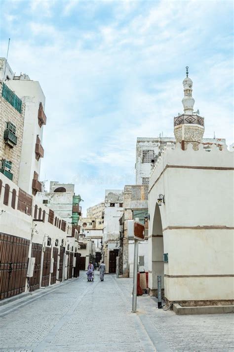 Al-Balad Old Town with Traditional Muslim Houses and Mosque, Jeddah, Saudi Arabia Editorial ...