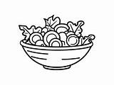Healthy Salad Coloring Experience  Page sketch template
