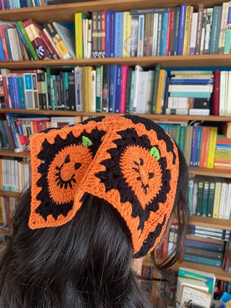 Halloween Crochet Bandana Head Scarf Halloween Gift Hair - Etsy