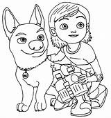 Cute Bolt And Penny sketch template