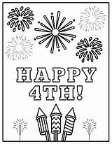 Fireworks Coloring Page sketch template