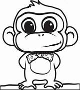 Print & Download  Coloring Monkey Head With Pages sketch template