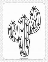 Cactus Coloring Printable Pages sketch template