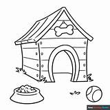 Dog House Coloring Page  Easy Drawing Guides sketch template