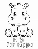 Cute Hippo Coloring Pages For Kids And Adults sketch template