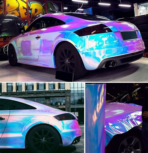 iridescent car wrap white - Rasheeda Knox