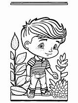 Boy Coloring Pages · Creative Fabrica sketch template