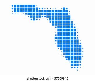Map Florida Stock Vector (Royalty Free) 57589945 | Shutterstock