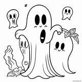 Creepy Ghosts Coloring Page 66004 52242 sketch template