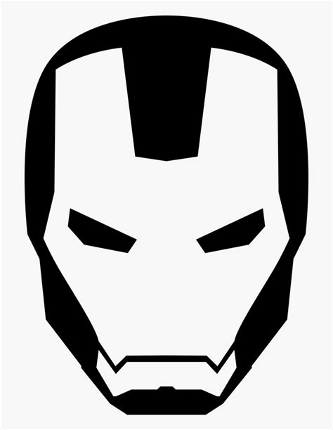 Ironman Clipart Manblack White - Iron Man Mask Svg , Free Transparent ...