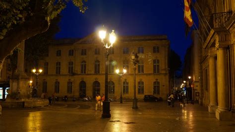 Photo: The old city of Aix-en-Provence at night...