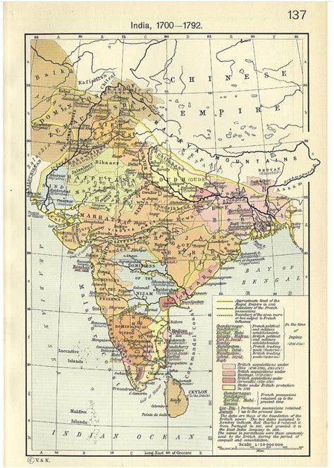 A detailed map showing the extent of the Sikh Misls from 1700-1792, and ...