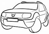 Dacia Duster coloring Page  ColouringPages sketch template
