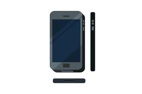 Flat mobile phone concept illustration isolated