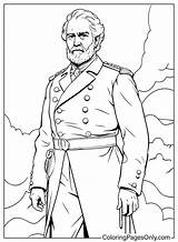 Lee Robert Drawing Easy Coloring Pages General Cw Portrait Template  sketch template