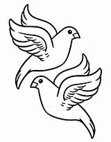 Cute Dove Easy Coloring Page sketch template