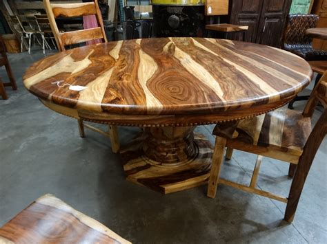 Rustic Round Pedestal Dining Table - Tuscany 72 Round Pedestal Dining Table Dark Furniture On ...