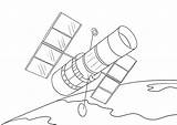 Space satellite Free For coloring And Downloading Image Kids sketch template