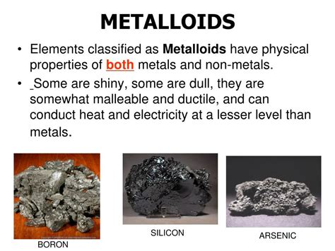 PPT - Metals, Nonmetals and Metalloids PowerPoint Presentation, free ...