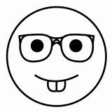 Nerd Face Emoji coloring Page  Free Printable Coloring Pages sketch template